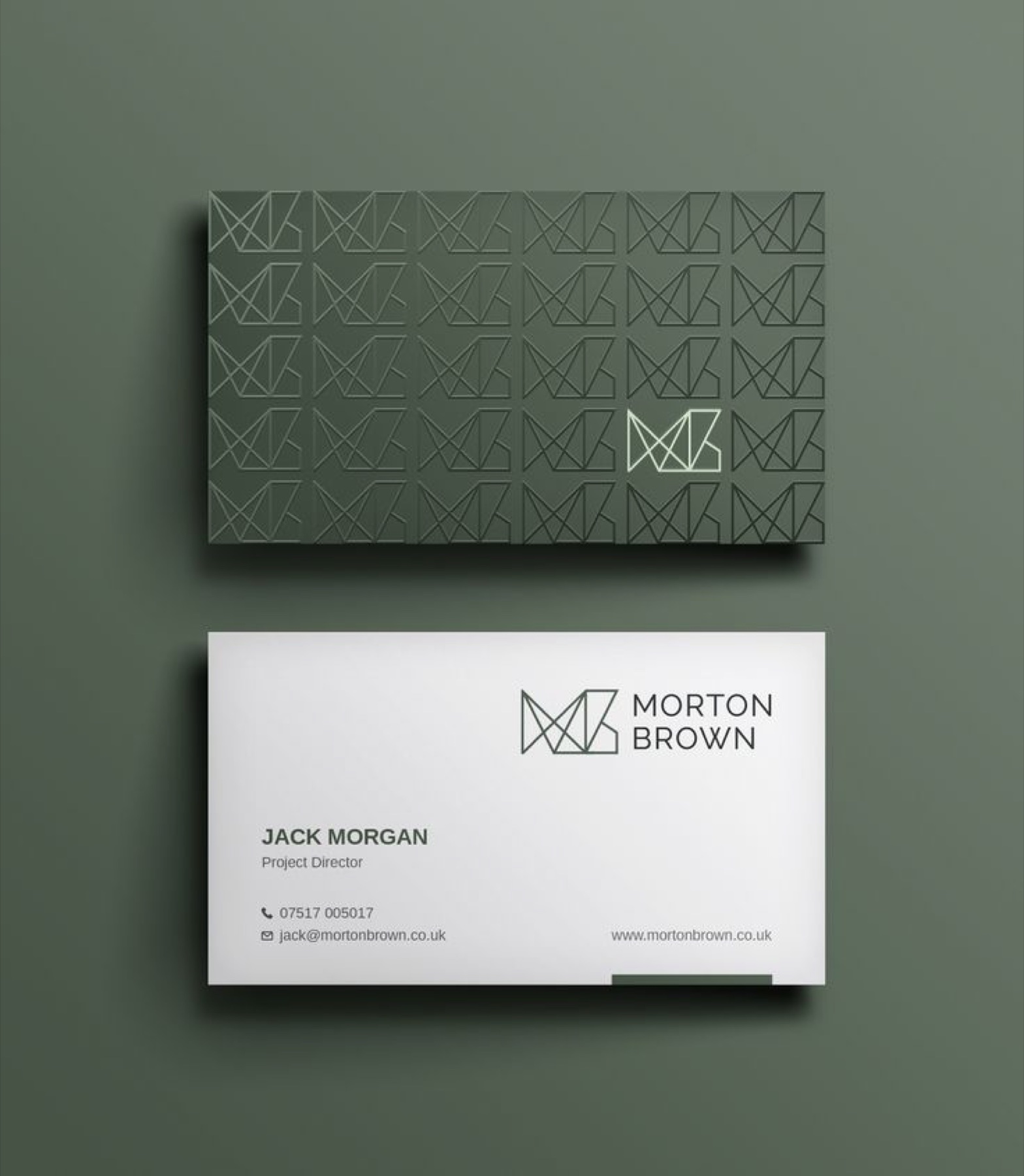 Modern visiting card print sample by D'sent Designs