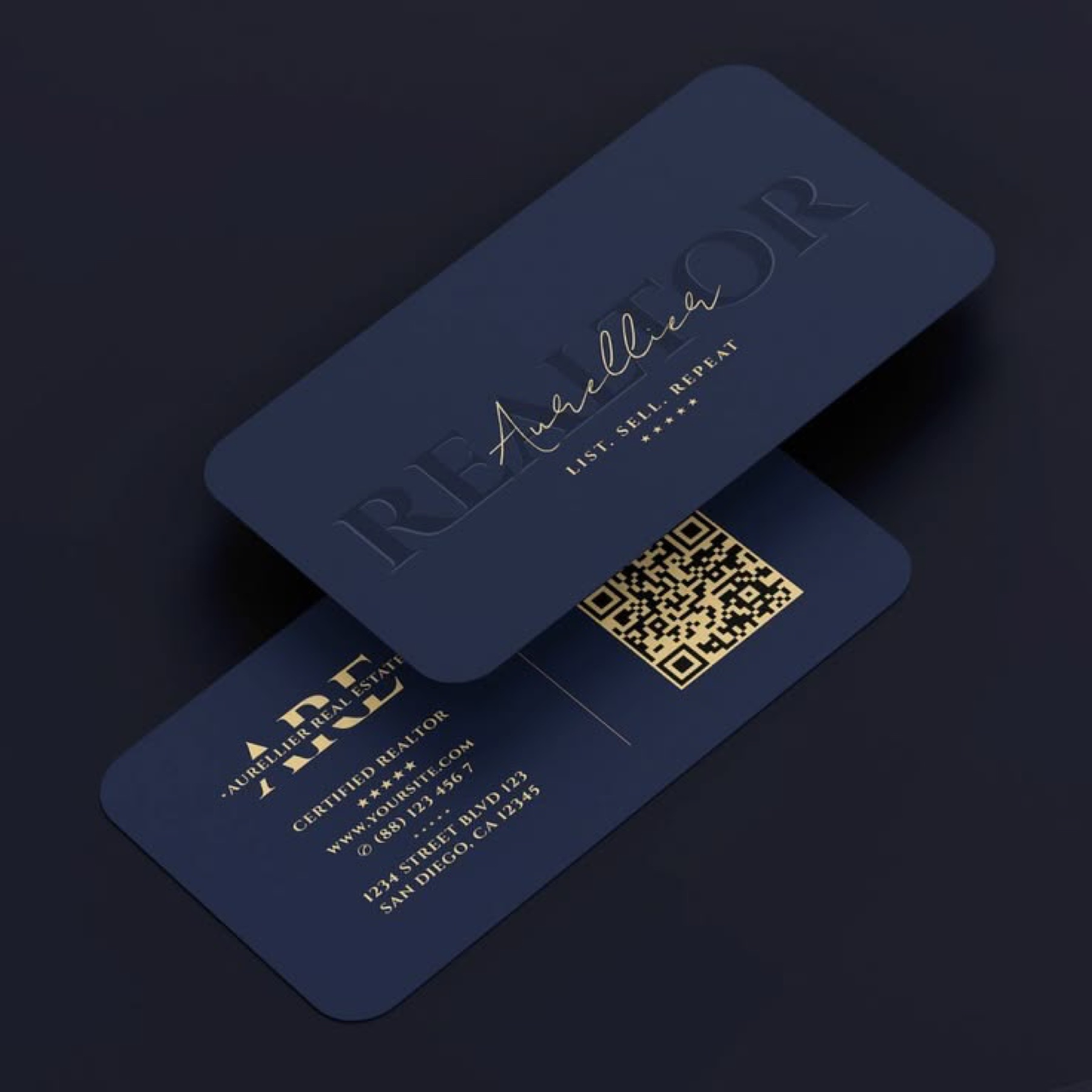 Premium visiting card print sample by D'sent Designs