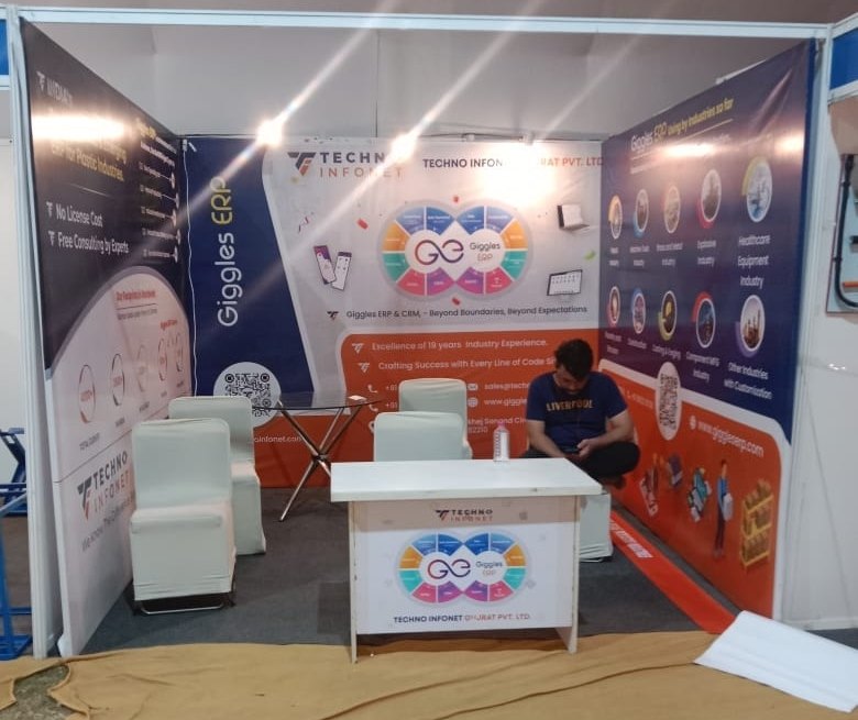 Exhibition stall branding work by D'sent Designs